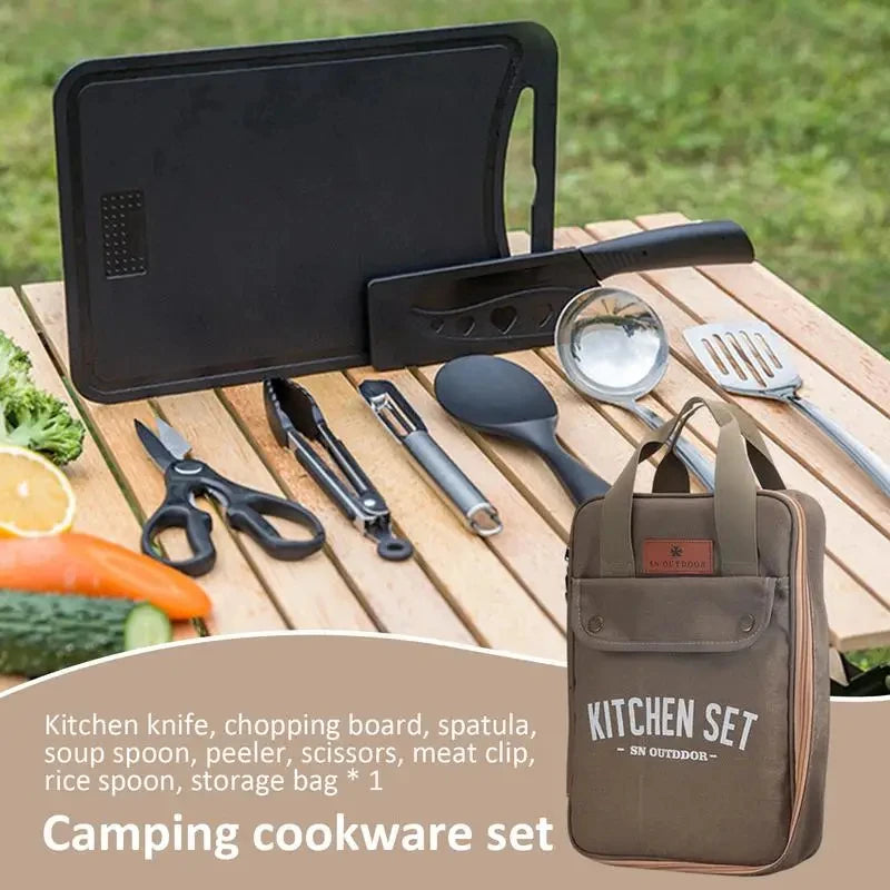 8-Piece Portable Camping Cookware Set