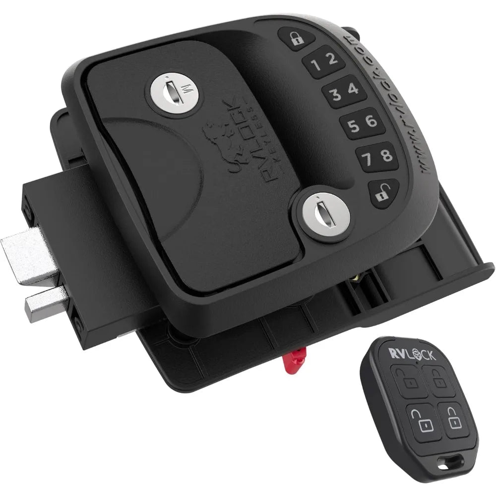 Compact Keyless RV Door Lock with Remote – Secure Camper Latch Replacement