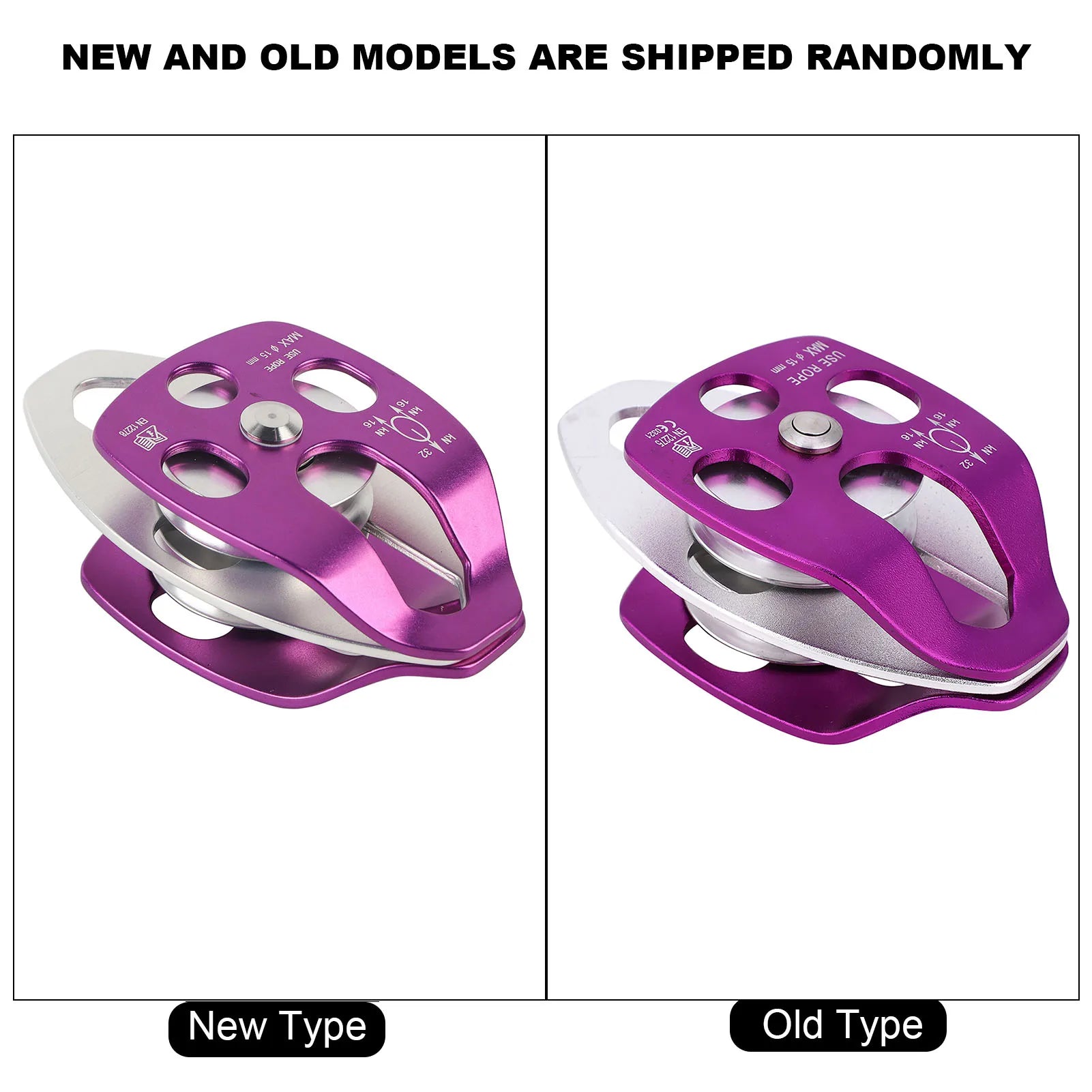EN12278 Double Pulley – Aviation Aluminum Side Swing Pulley for Climbing & Rescue