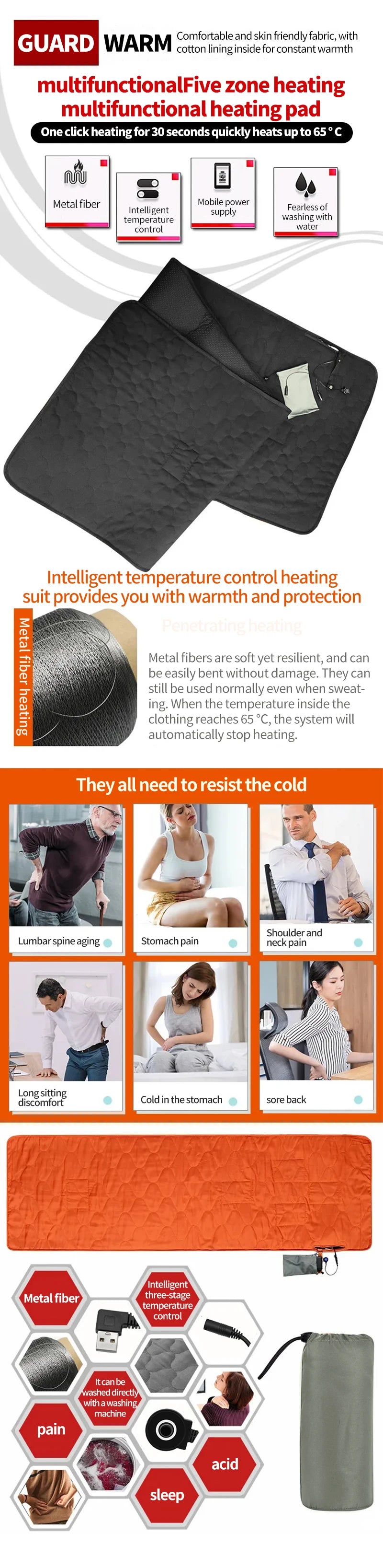 USB Heated Camping Sleeping Mat