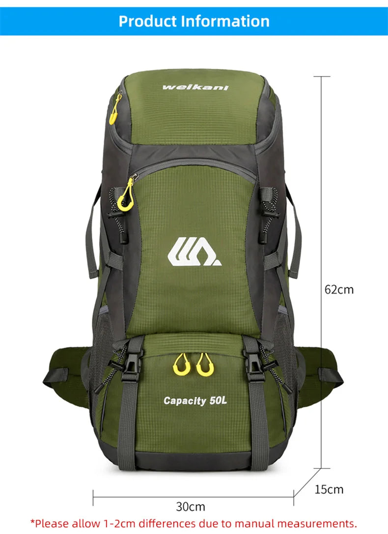 50L Waterproof Hiking & Travel Backpack