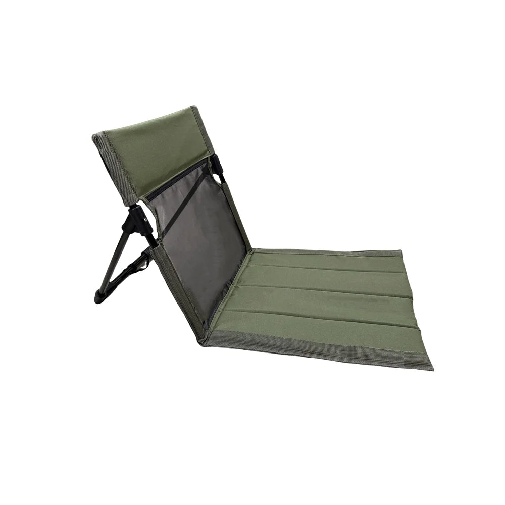 Foldable Camping Floor Chair with Backrest Cushion – Oxford Cloth