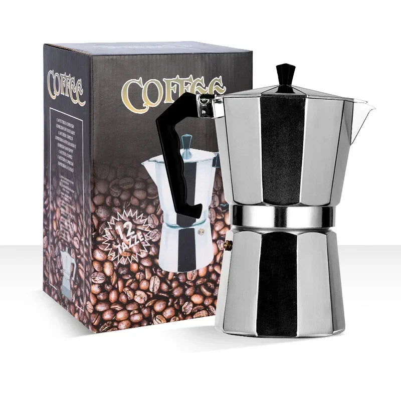 Aluminum Moka Espresso Coffee Maker – 50/300/450ml