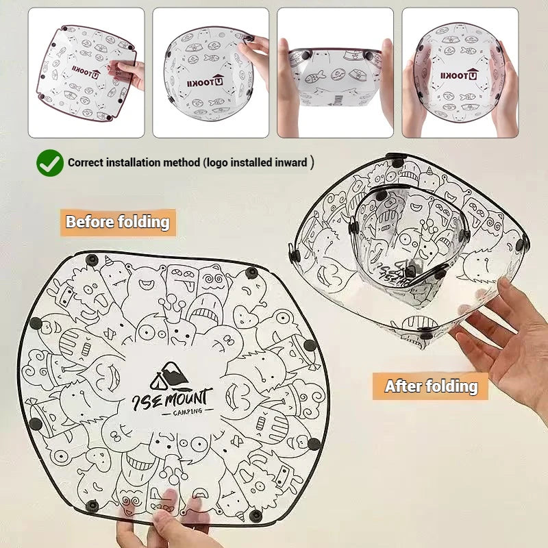Folding Camping Tableware Set – Bowl, Plate, Cup & Coffee Filter