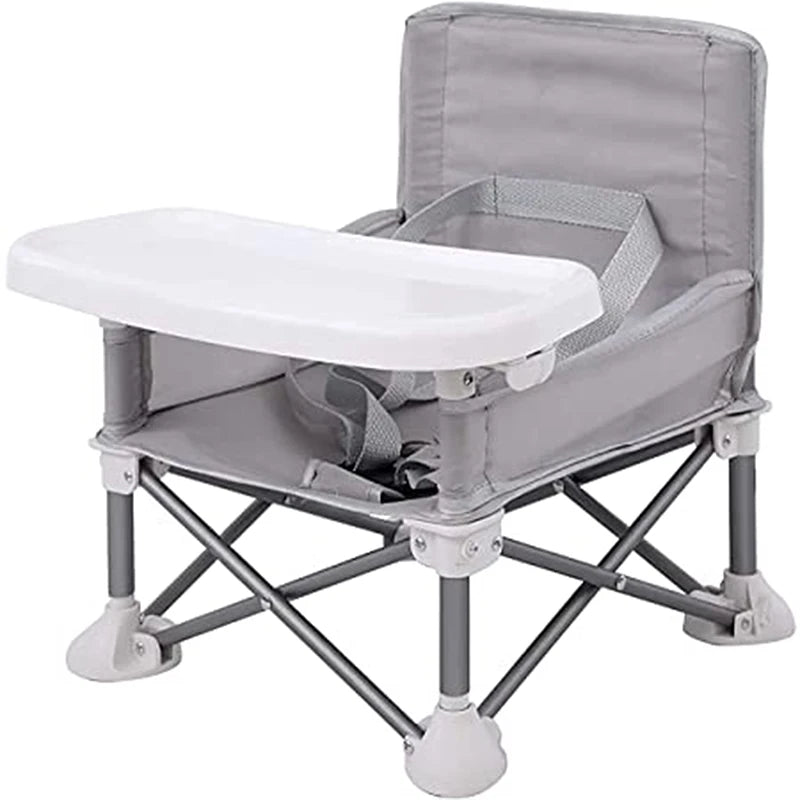 Baby Portable Foldable Dining Chair with Tray & Seat Belt