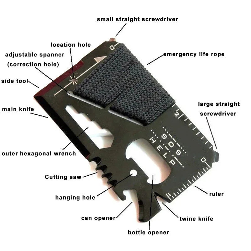 EDC Multifunctional Pocket Knife – Survival, Camping & Hunting Tool
