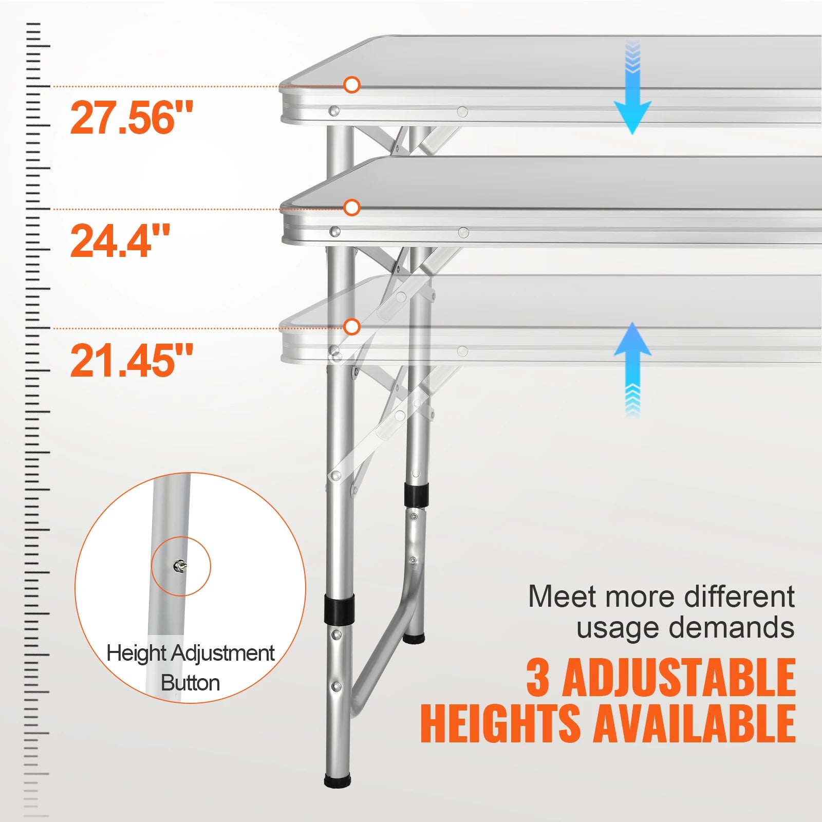 SucceBuy Folding Camping Kitchen Table – Portable Outdoor Cooking Station
