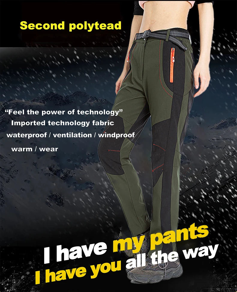 Women’s Waterproof Fleece Hiking Pants