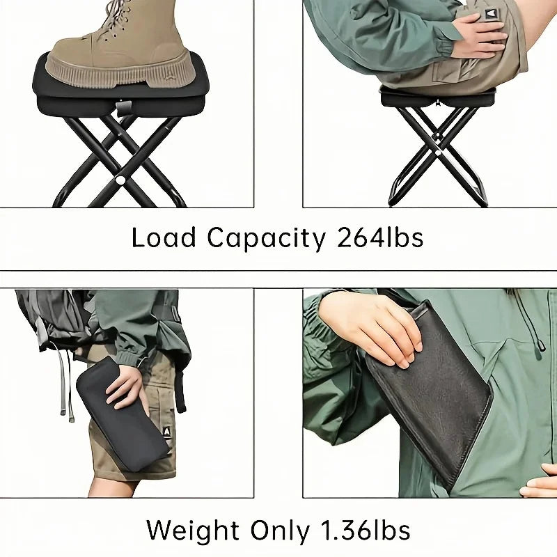 Portable Folding Camping Stool with Storage Bag