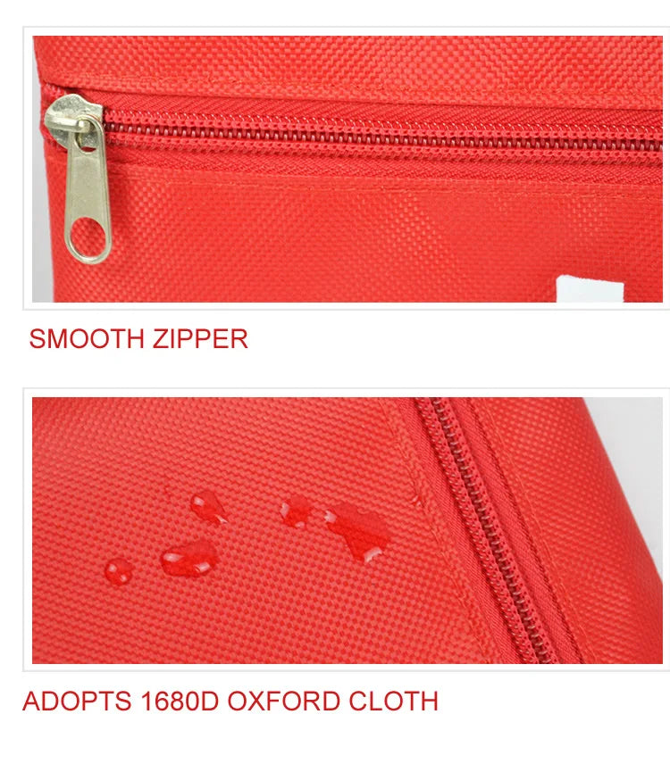 50-Piece Portable First Aid Emergency Kit – Red