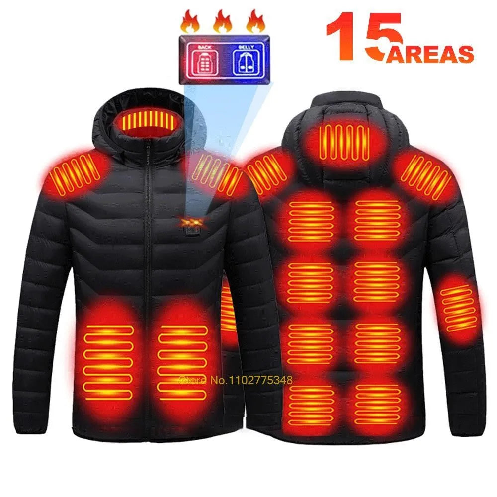 Men’s & Women’s USB Heated Winter Jacket – Cold-Proof Ski & Hiking Coat