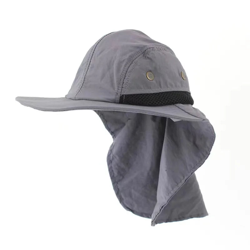 Unisex Outdoor Bucket Hat – UV Protection Quick-Dry Sun Cap with Neck Cover