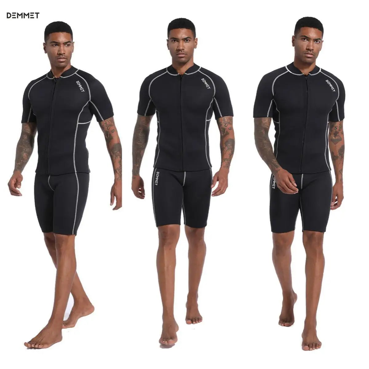 Men’s & Women’s Neoprene Wetsuit – Short Sleeve Split Diving & Surfing Suit