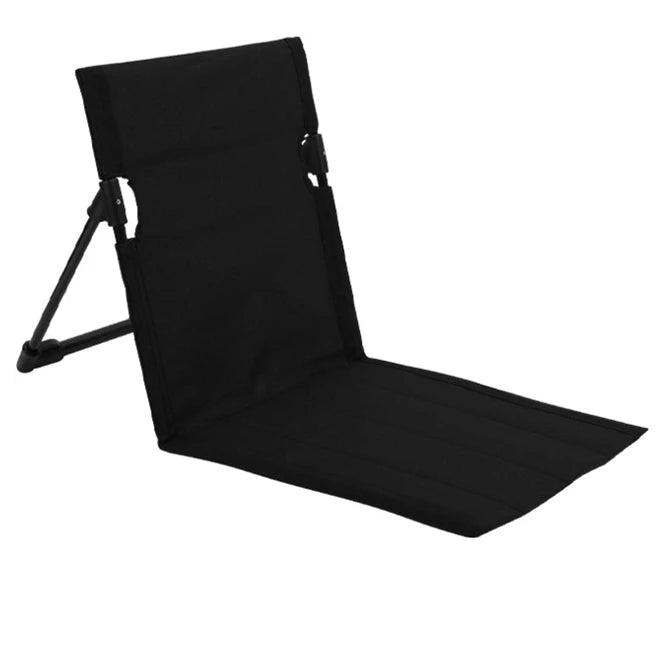 Foldable Camping Floor Chair with Backrest Cushion – Oxford Cloth