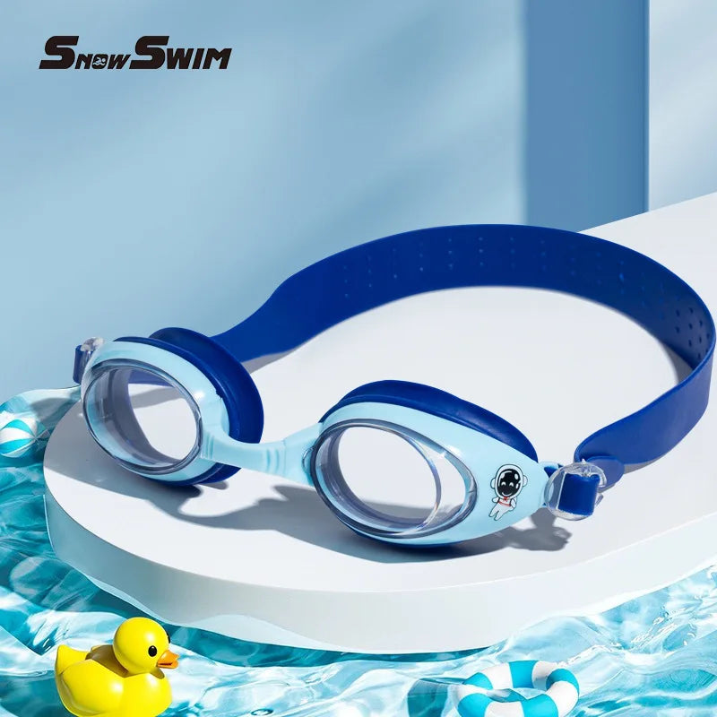 Children’s Swimming Goggles with Cap – Small Frame, Waterproof, Anti-Fog, HD Swimming Glasses for Boys & Girls