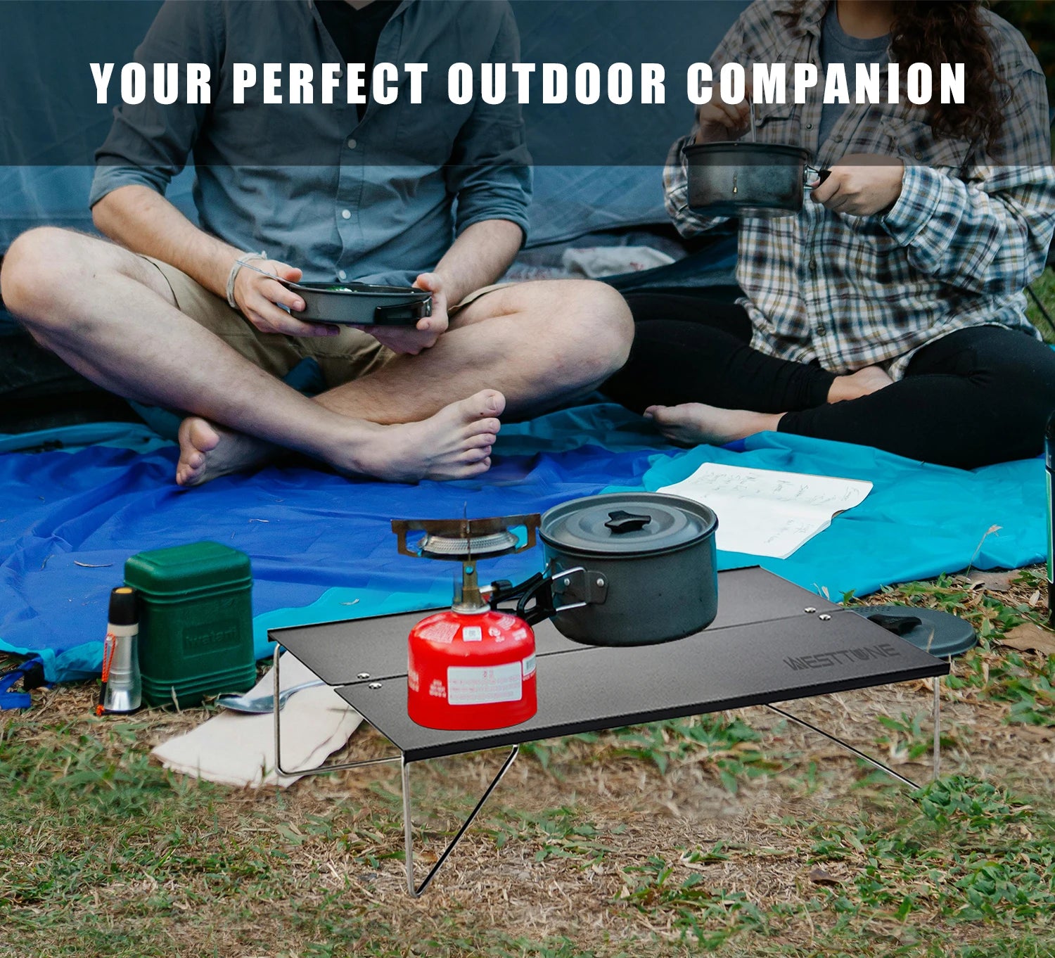 WESTTUNE Ultralight Folding Camping Table – Compact Aluminum Alloy