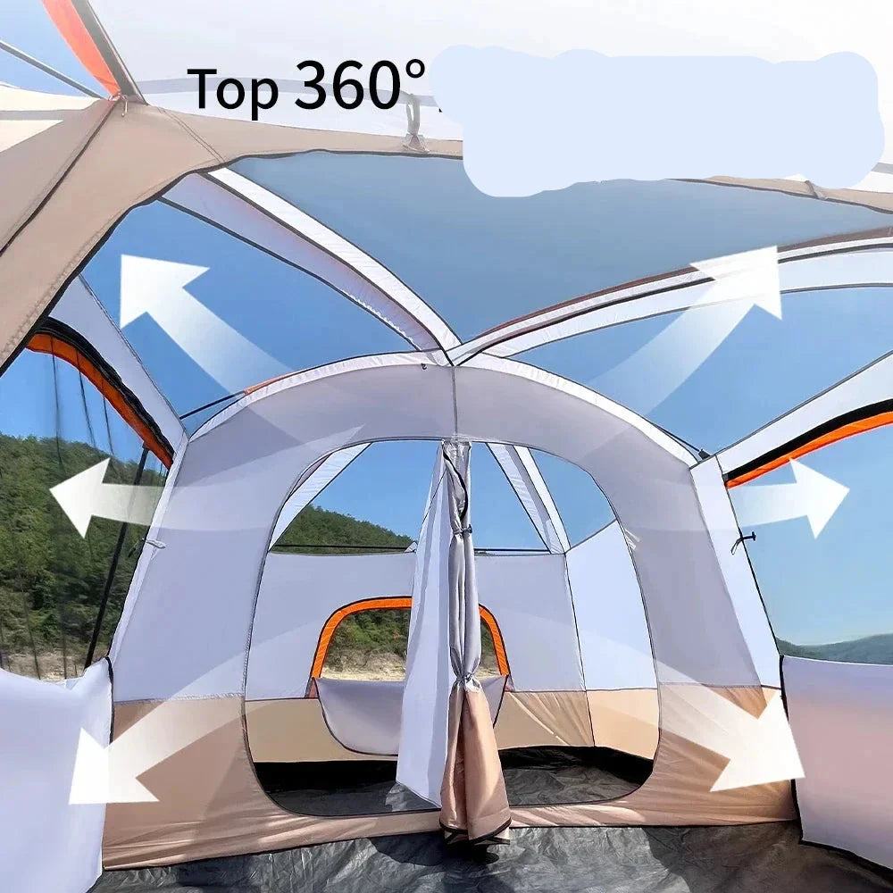 2-Room Family Camping Tent