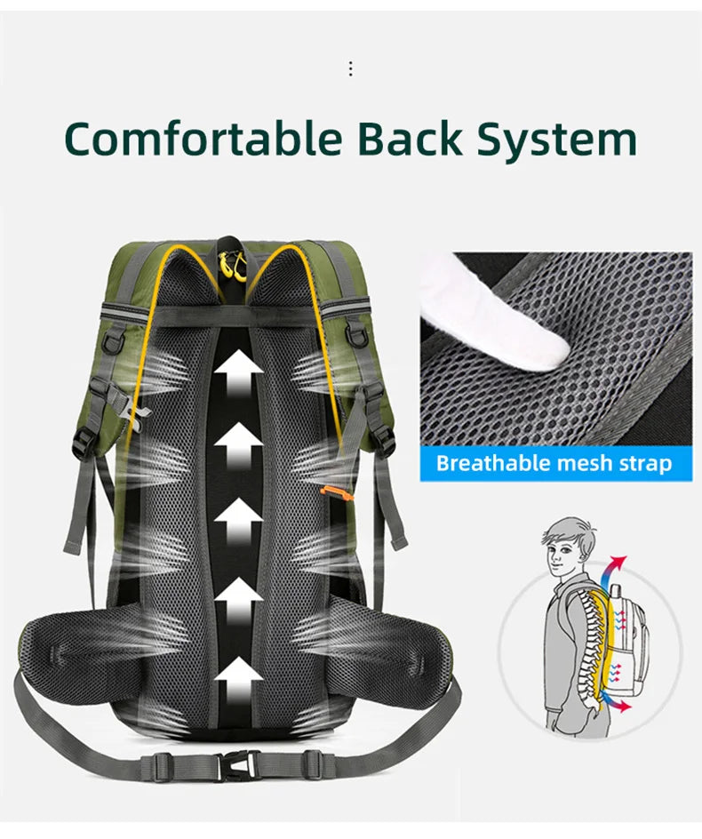 50L Waterproof Hiking & Travel Backpack