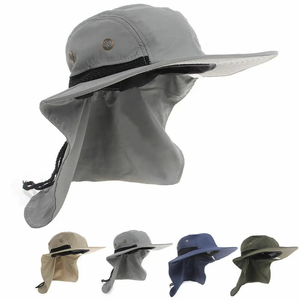 Unisex Outdoor Bucket Hat – UV Protection Quick-Dry Sun Cap with Neck Cover