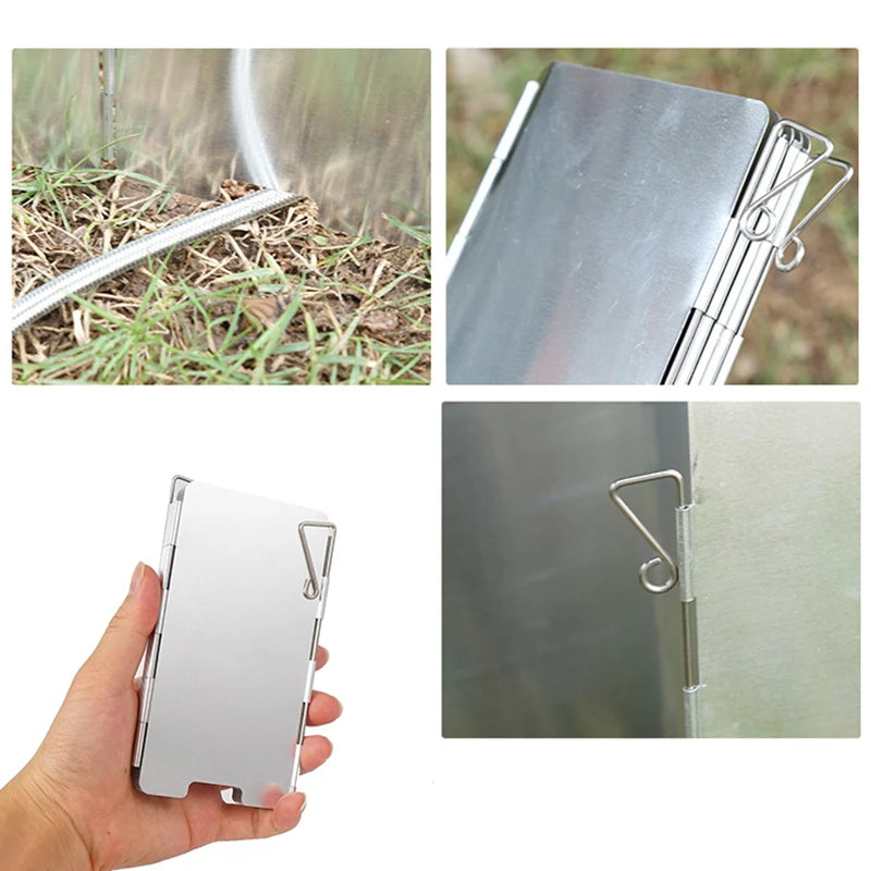 Foldable Camping Stove Windshield – 9 Plates
