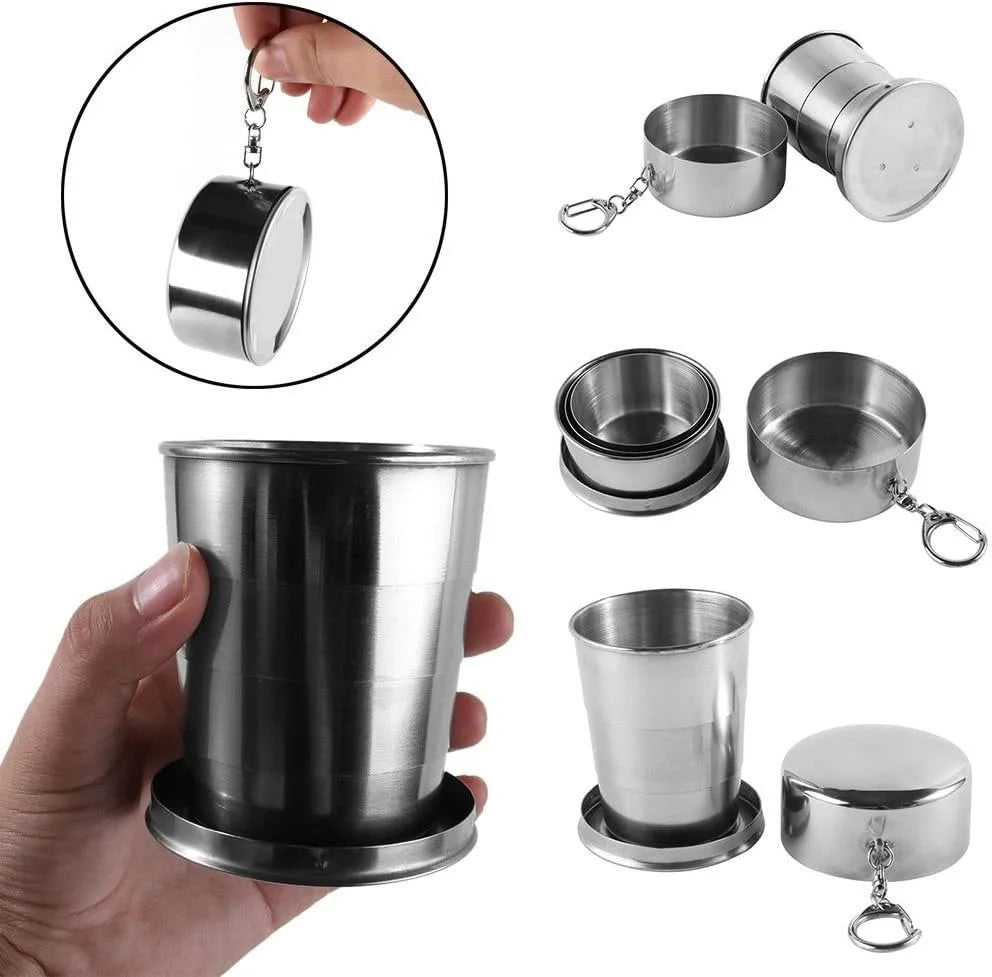Stainless Steel Collapsible Travel Cup – 75/150/250/450ml