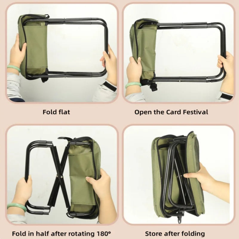 Portable Folding Backpack Camping Stool
