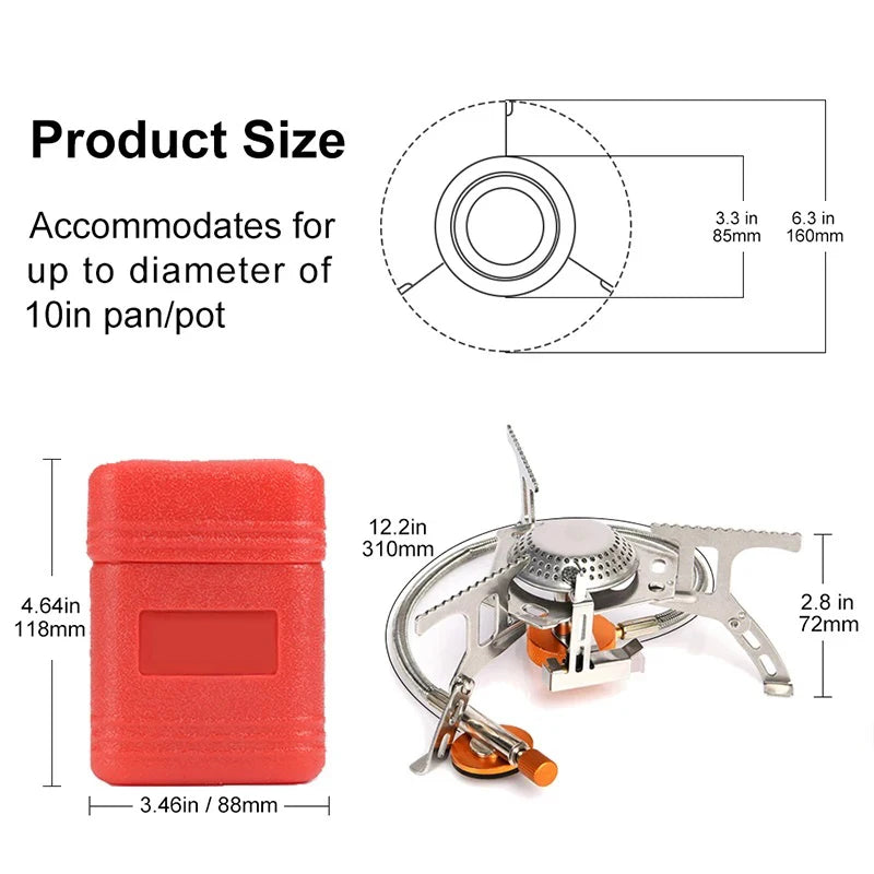 Portable Folding Camping Gas Stove – 3500W Outdoor Cooking Burner
