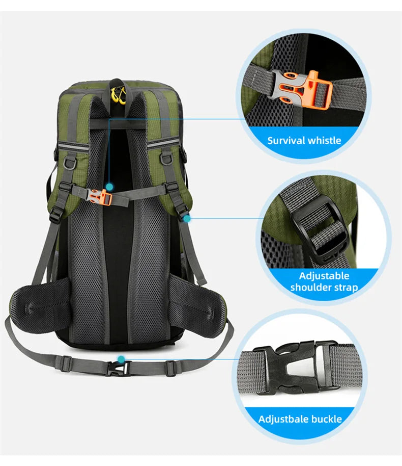 50L Waterproof Hiking & Travel Backpack