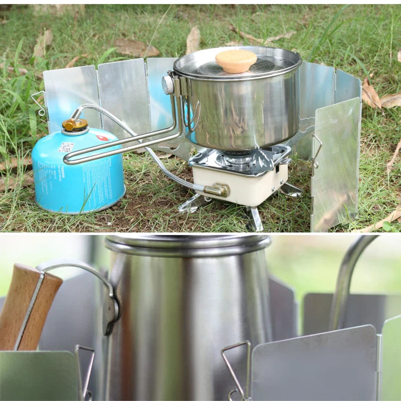 Foldable Camping Stove Windshield – 9 Plates