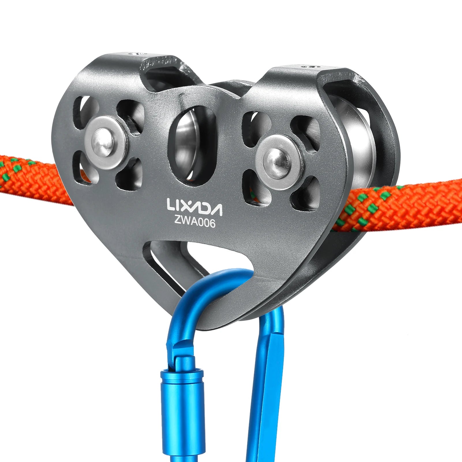 Lixada 30kN Climbing Pulley – Cable Trolley with Ball Bearing for Rescue & Work