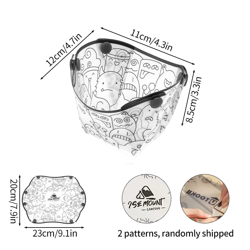 Folding Camping Tableware Set – Bowl, Plate, Cup & Coffee Filter