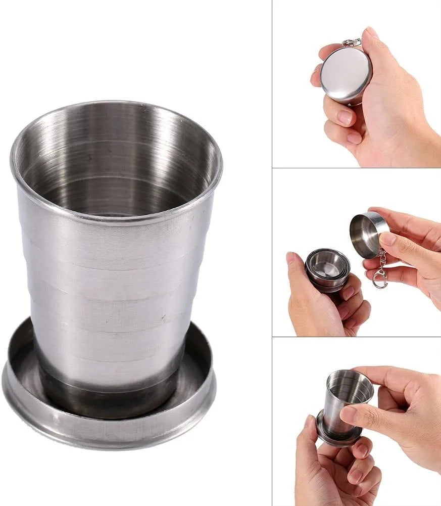 Stainless Steel Collapsible Travel Cup – 75/150/250/450ml