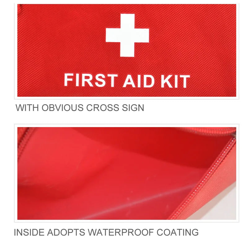 50-Piece Portable First Aid Emergency Kit – Red