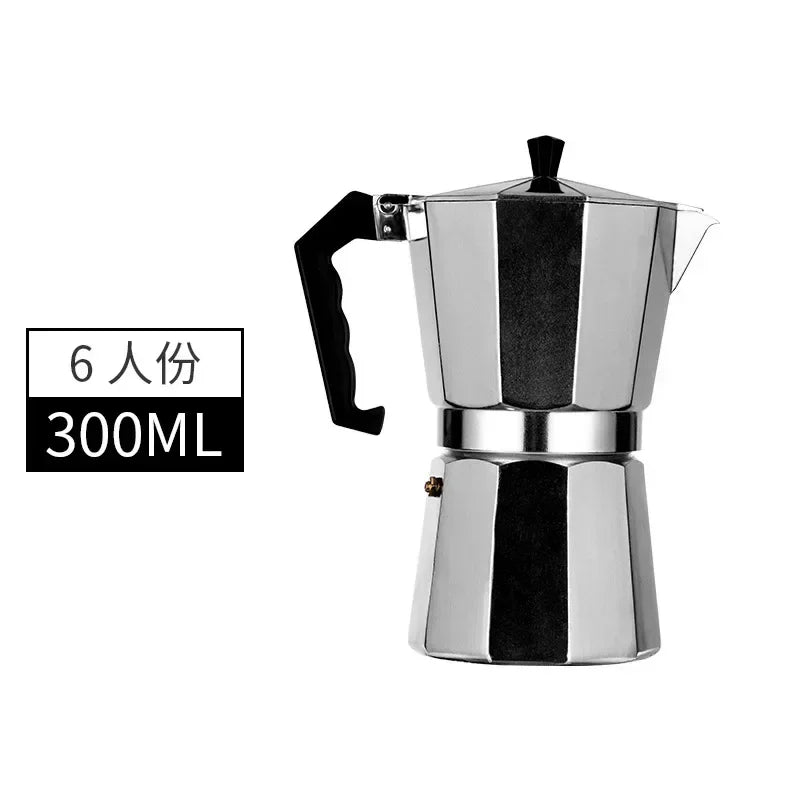 Aluminum Moka Espresso Coffee Maker – 50/300/450ml