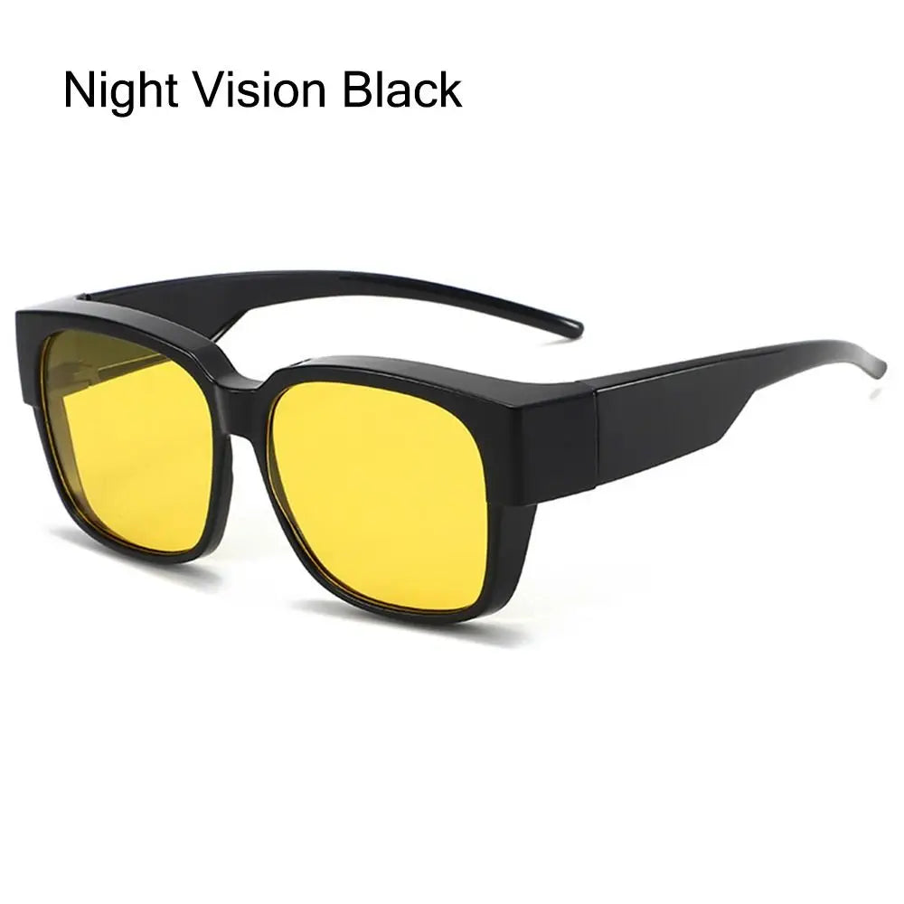 Polarized Fit Over Sunglasses – UV Protection Wrap Around Square Shades