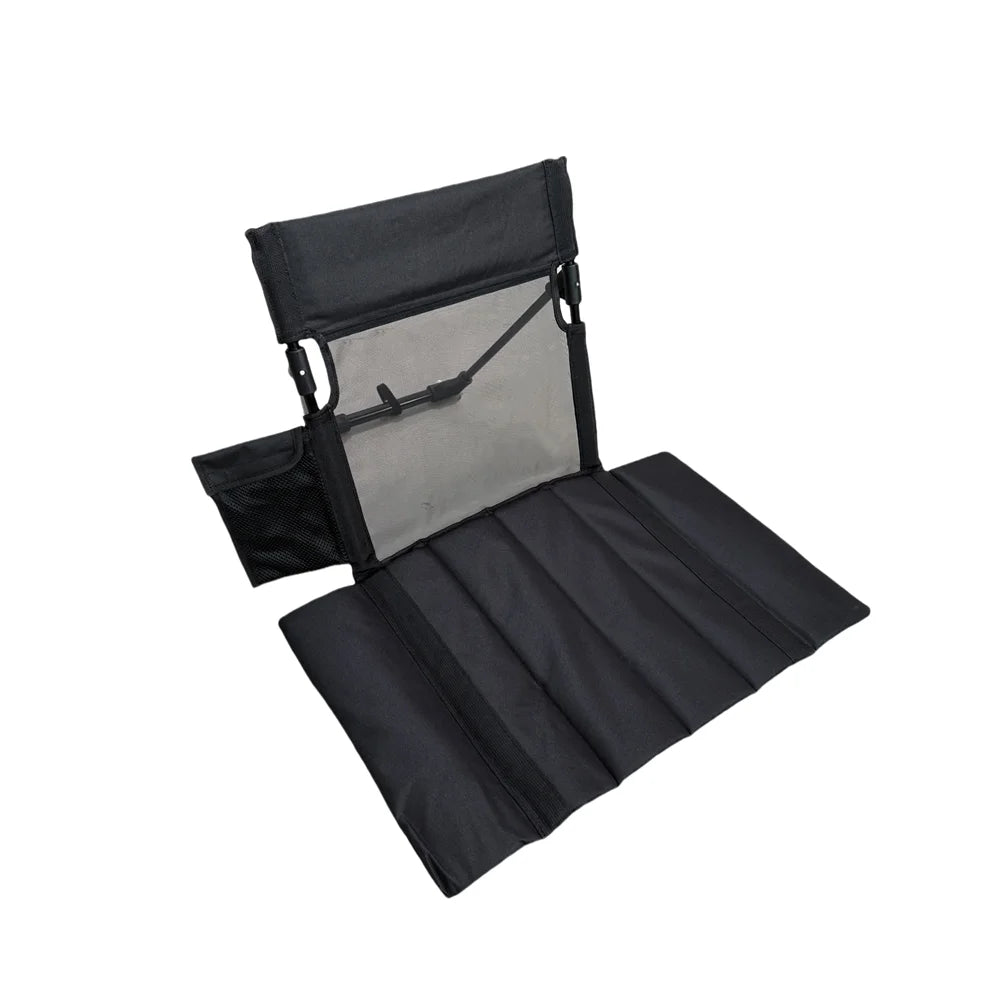 Foldable Camping Floor Chair with Backrest Cushion – Oxford Cloth