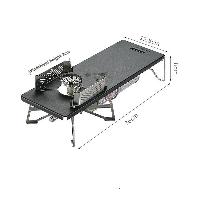 Camping Kitchen Table with Stove Rack