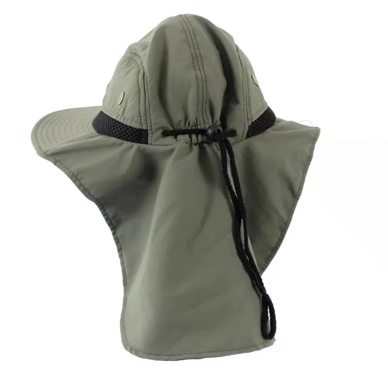 Unisex Outdoor Bucket Hat – UV Protection Quick-Dry Sun Cap with Neck Cover