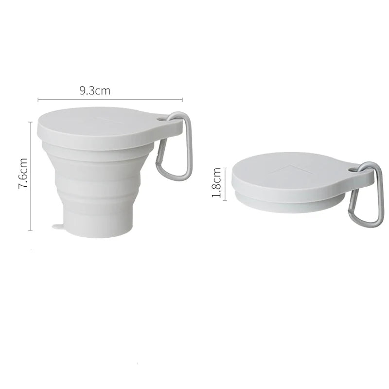 SHIMOYAMA 150ml Folding Silicone Travel Cup with Lid
