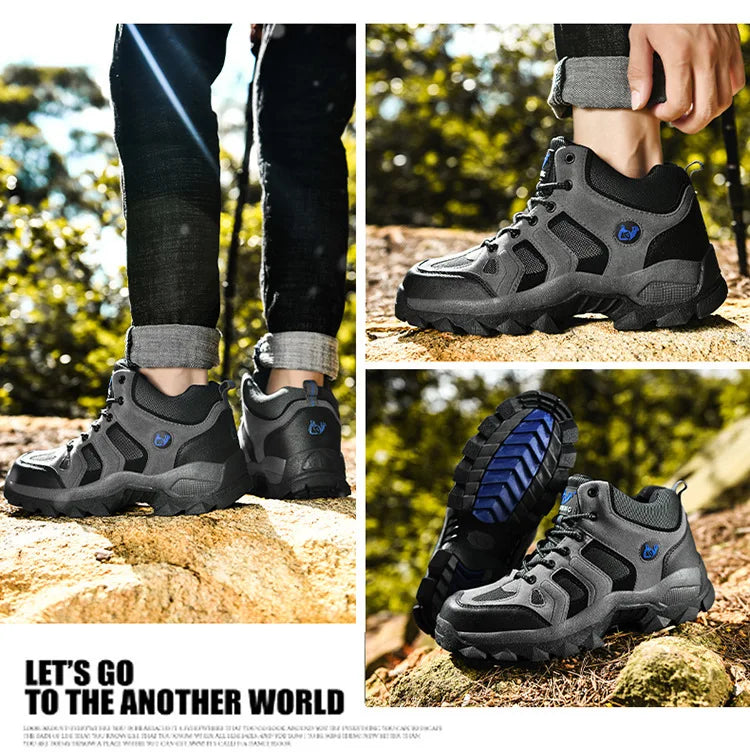 CHRLCK Men’s Winter High-Top Outdoor Shoes Wear-resistant Warm Warm Lock Shoes