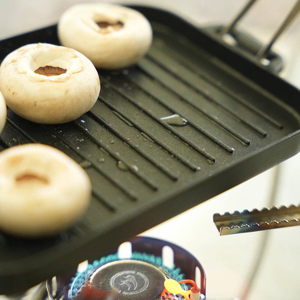 FireMaple Mini Grill Plate – Non-Stick Camping BBQ Pan