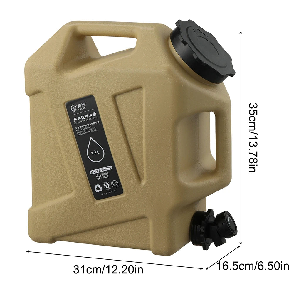 5–12L Camping Water Bucket with Detachable Faucet