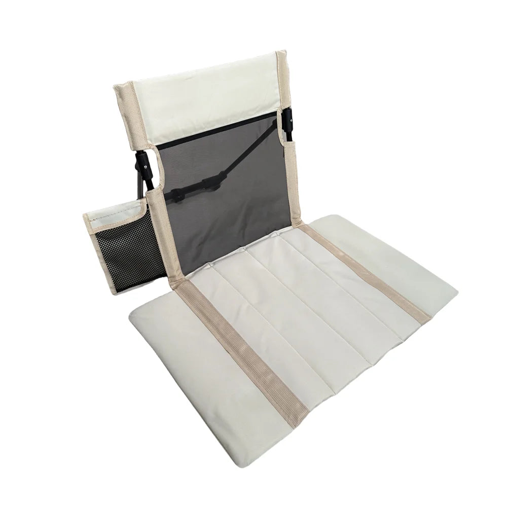 Foldable Camping Floor Chair with Backrest Cushion – Oxford Cloth