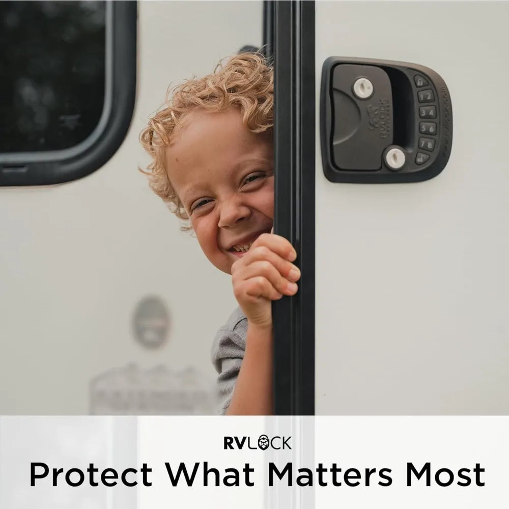 Compact Keyless RV Door Lock with Remote – Secure Camper Latch Replacement