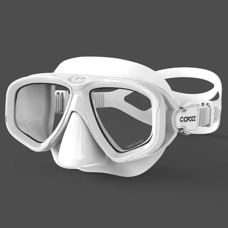 COPOZZ 2024 Scuba Diving Mask Set – Anti-Fog Goggles with Snorkel