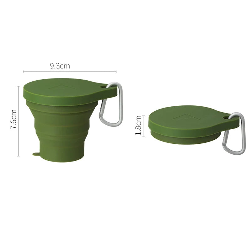 SHIMOYAMA 150ml Folding Silicone Travel Cup with Lid