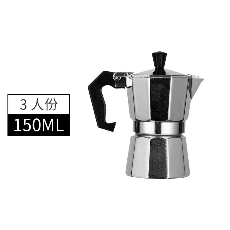 Aluminum Moka Espresso Coffee Maker – 50/300/450ml