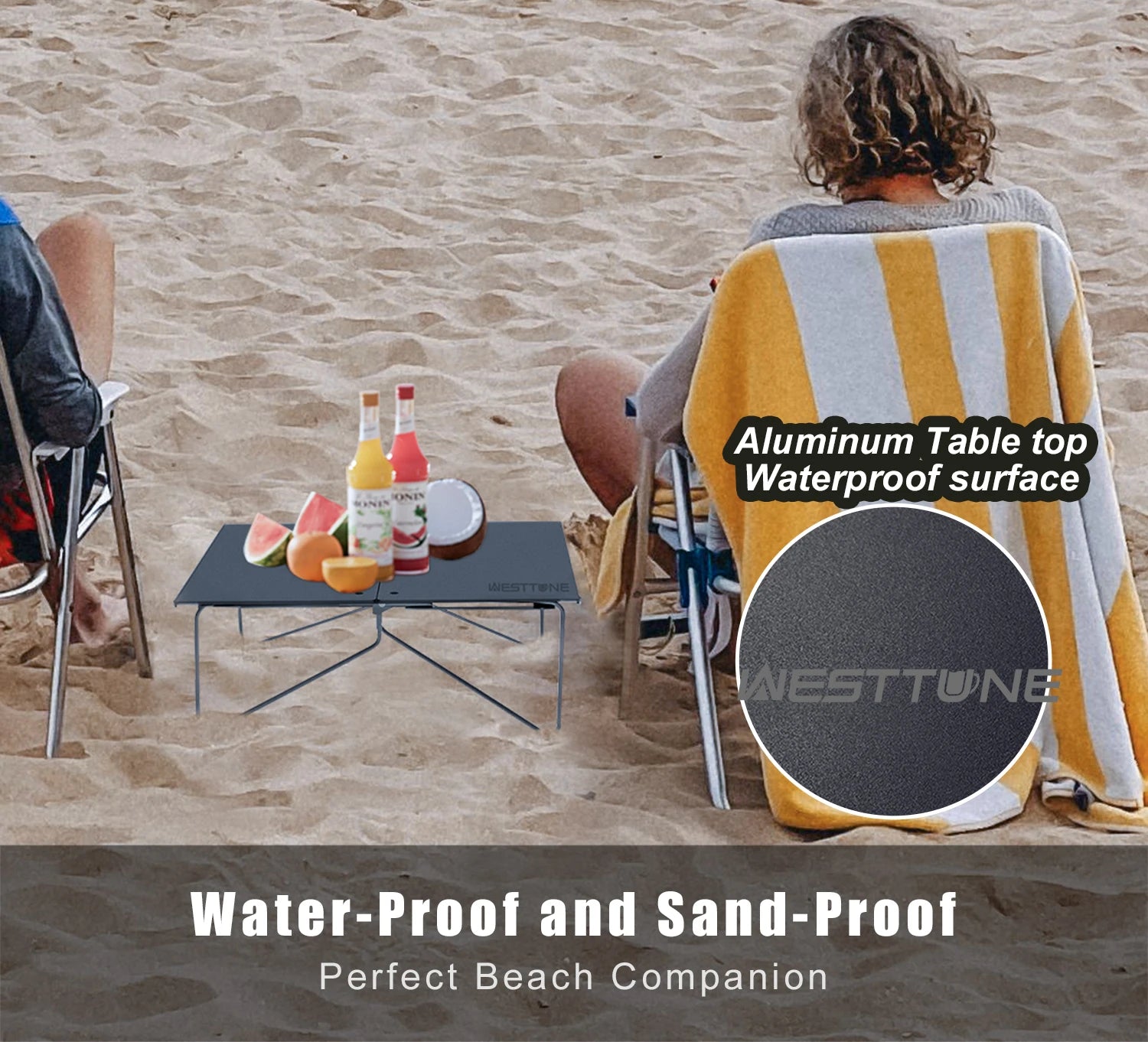 WESTTUNE Ultralight Folding Camping Table – Compact Aluminum Alloy