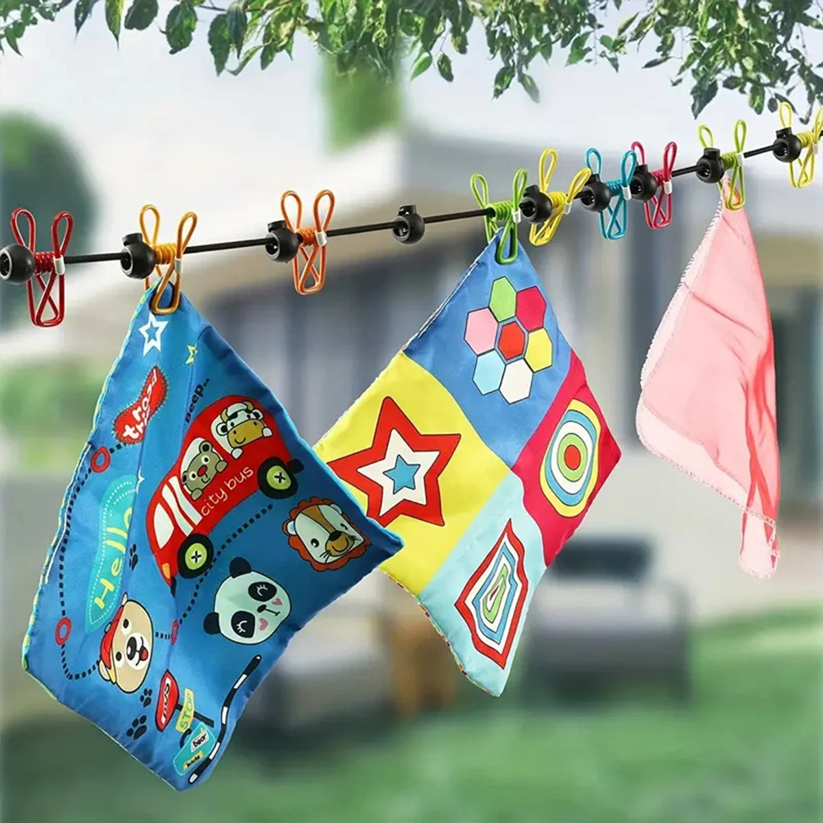 Retractable Portable Travel Clothesline with 12 Pins