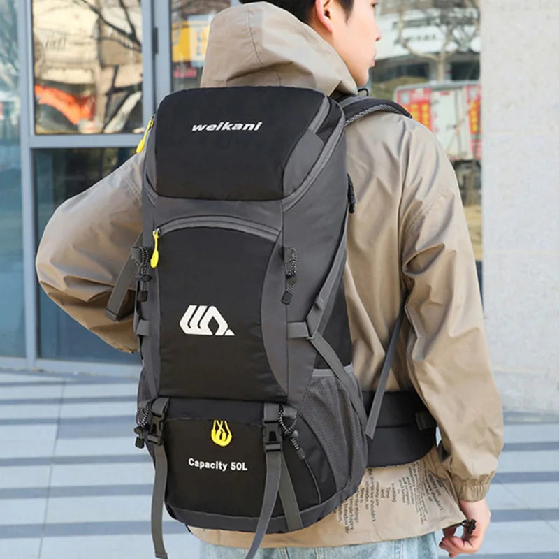 50L Waterproof Hiking Backpack – Travel Camping & Climbing Rucksack